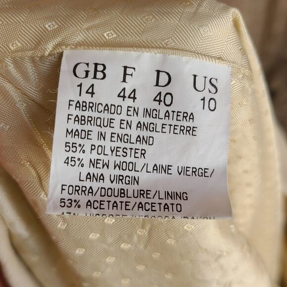 SUIT Vintage 80s 90s Jacques vert cream suit blazer and skirt set Size 10 - Picture 11 of 13